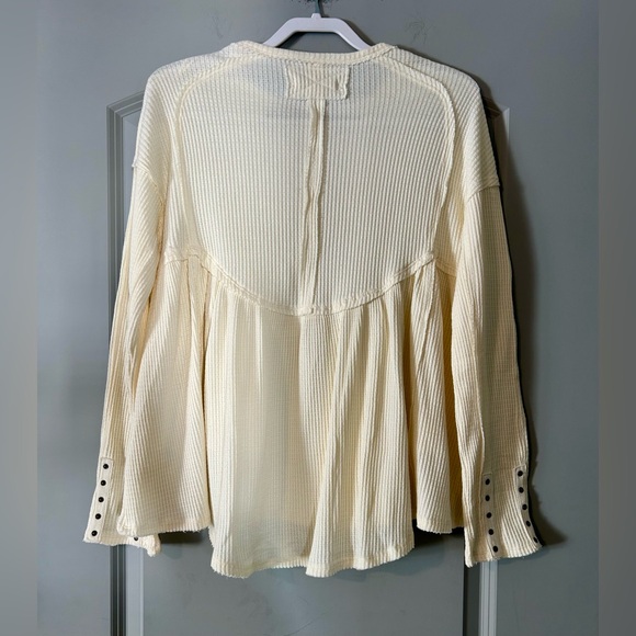 We The Free Cream Waffle Knit Sweatshirt - Picture 5 of 5